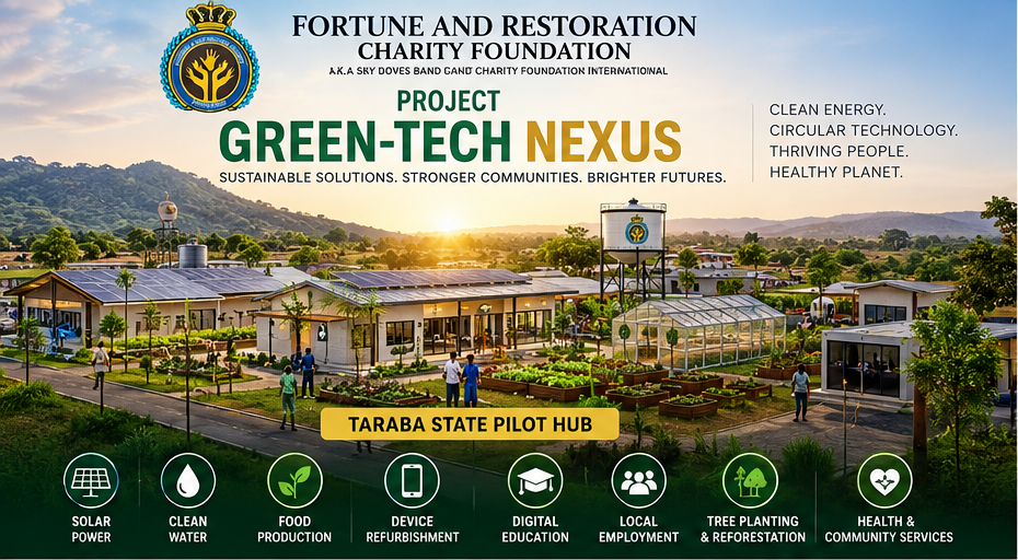 Conceptual Green-Tech Nexus hub environment